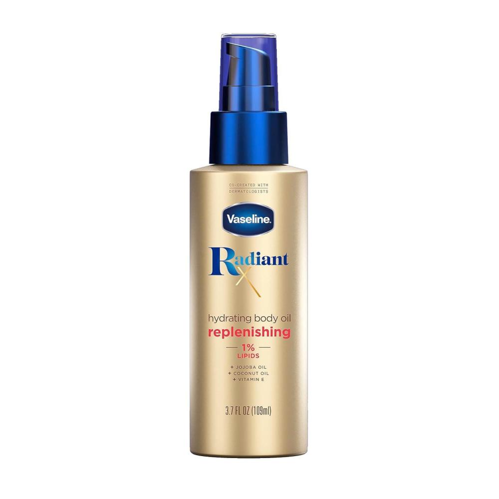 imageVaseline Radiant X Replenishing and Hydrating Body Oil with 1 Lipids Jojoba Oil Coconut Oil ampamp Vitamin E 37 ozBody Oil