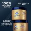 Vaseline Radiant X Deep Nourishment Body Cream 100% Pure Shea Butter, Coconut Oil, Vitamin C, & Peptides 10 oz(Skin moisturizer)