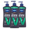 Vaseline Men Fast Absorbing 3-in-1 Face, Hands & Body Lotion for Men, 4 pack For Dry Skin,Absorbs in Just 15 Seconds for Moisturized Skin 20.3 Oz(20.3 Fl Oz (Pack of 3))