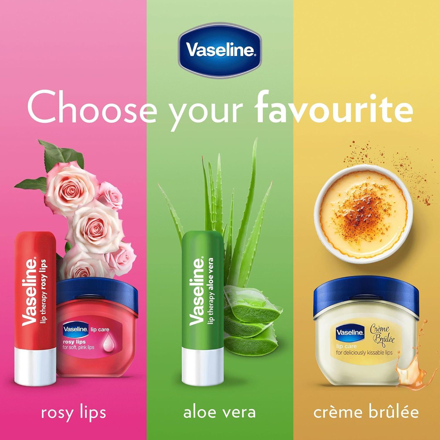 imageVaseline Lip Therapy 7G Crme Brle Baume lvres nourrissant pour une hydratation optimale 2x7g Crme Brle 2 PiceCrme Brle 1 Pice