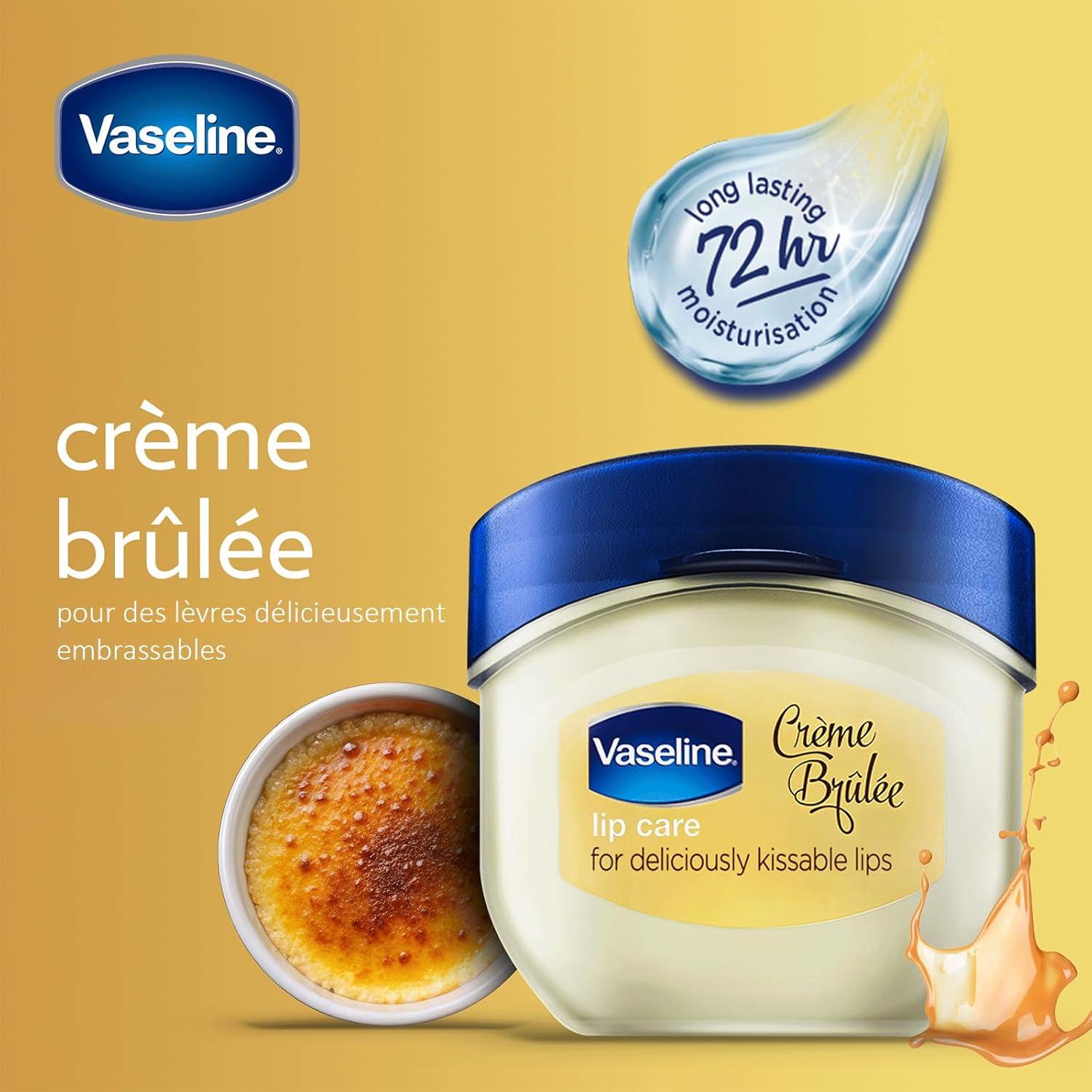 imageVaseline Lip Therapy 7G Crme Brle Baume lvres nourrissant pour une hydratation optimale 2x7g Crme Brle 2 PiceCrme Brle 3 Pice