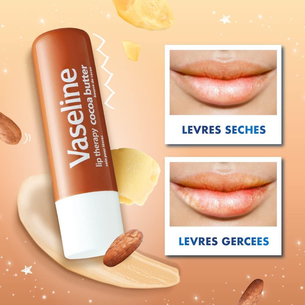 imageVaseline Lip Therapy Cocoa Butter Baume lvres teint au beurre de cacao et karit 1 x 48gRose