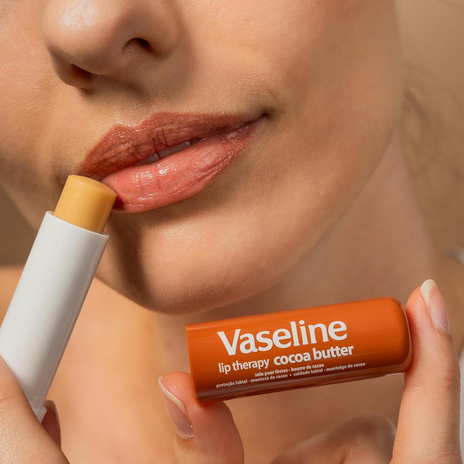 imageVaseline Lip Therapy Cocoa Butter Baume lvres teint au beurre de cacao et karit Cocoa 2 x 48gCocoa 2 x 48g