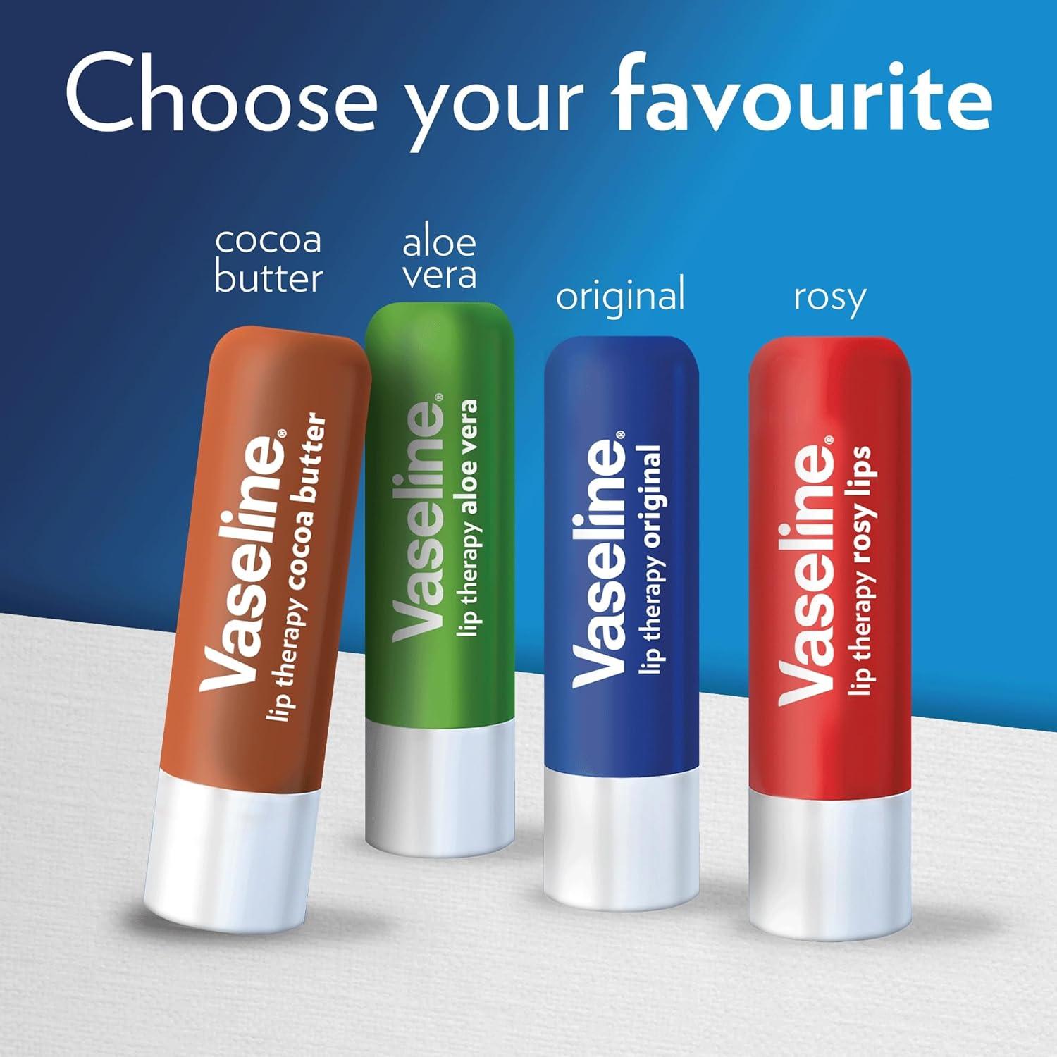 imageVaseline Lip Therapy Original Baume Lvres Rouge lvres la vitamine E Pack double Original 2 PiceProduit dorigine