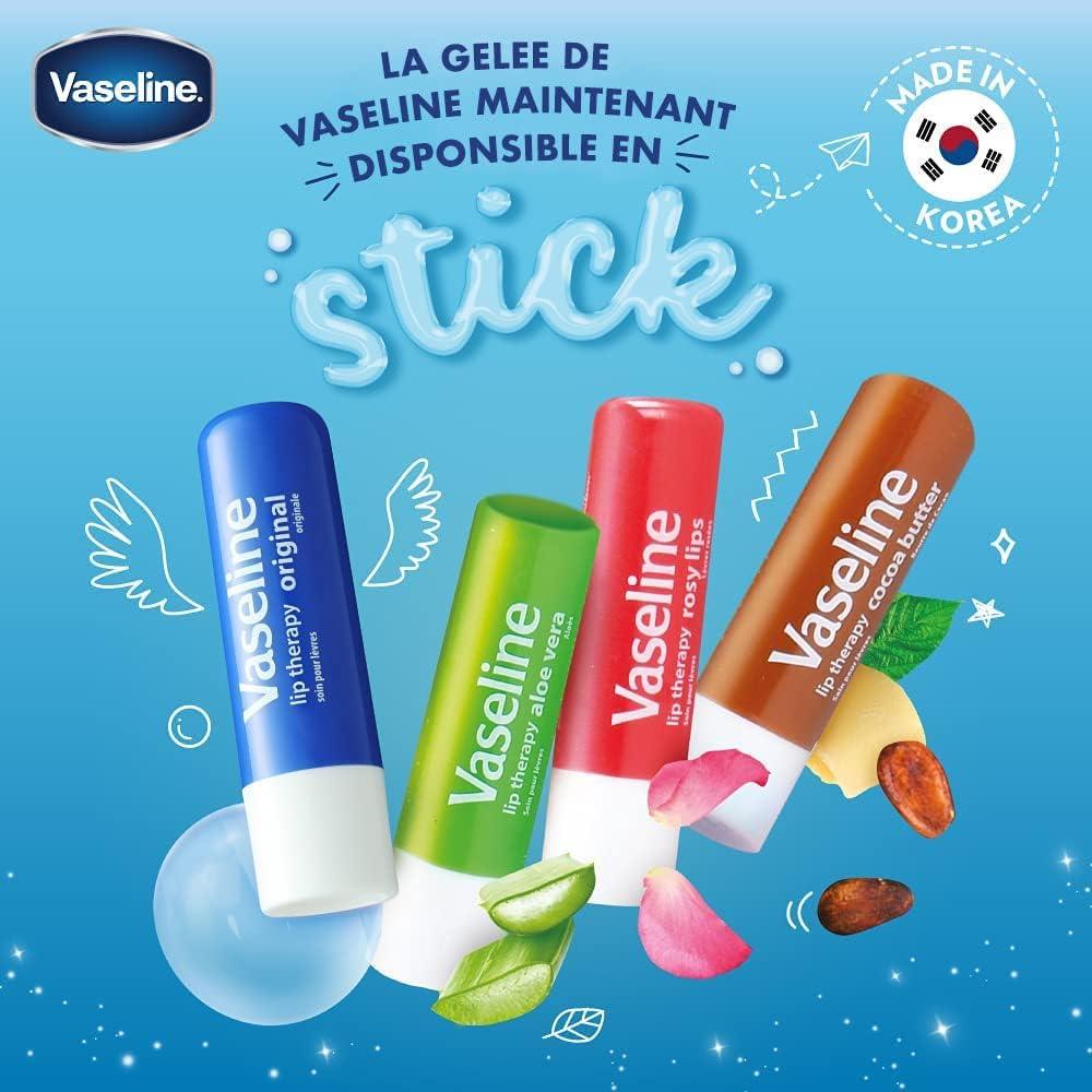 imageVaseline Lip Therapy Original Baume Lvres Rouge lvres la vitamine E Pack double Original 2 PiceProduit dorigine