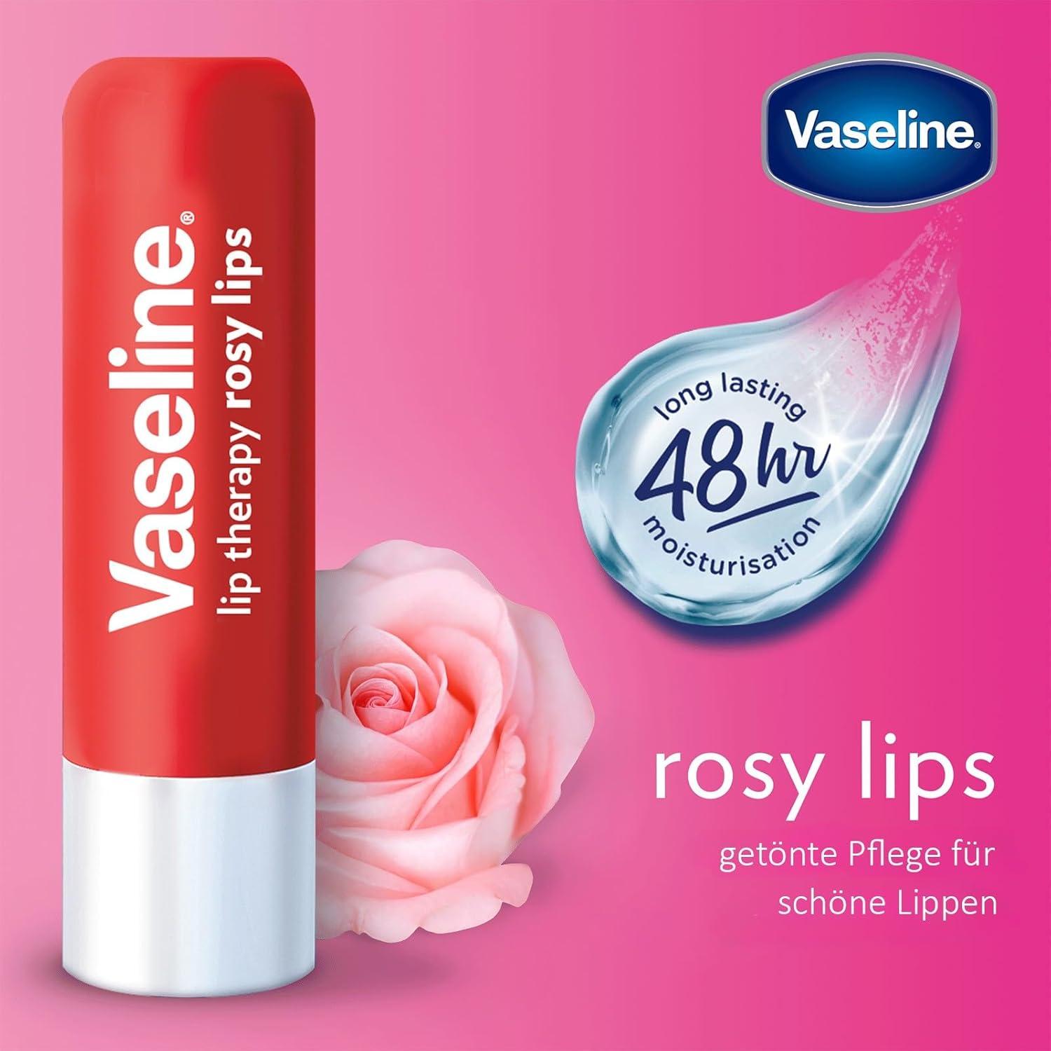 imageVaseline Lip Therapy Rosy Set de Baume lvres teint nourrissant et Soin pour lvres teint Stick Hydratant pour les lvres Rosy SetRosy Set