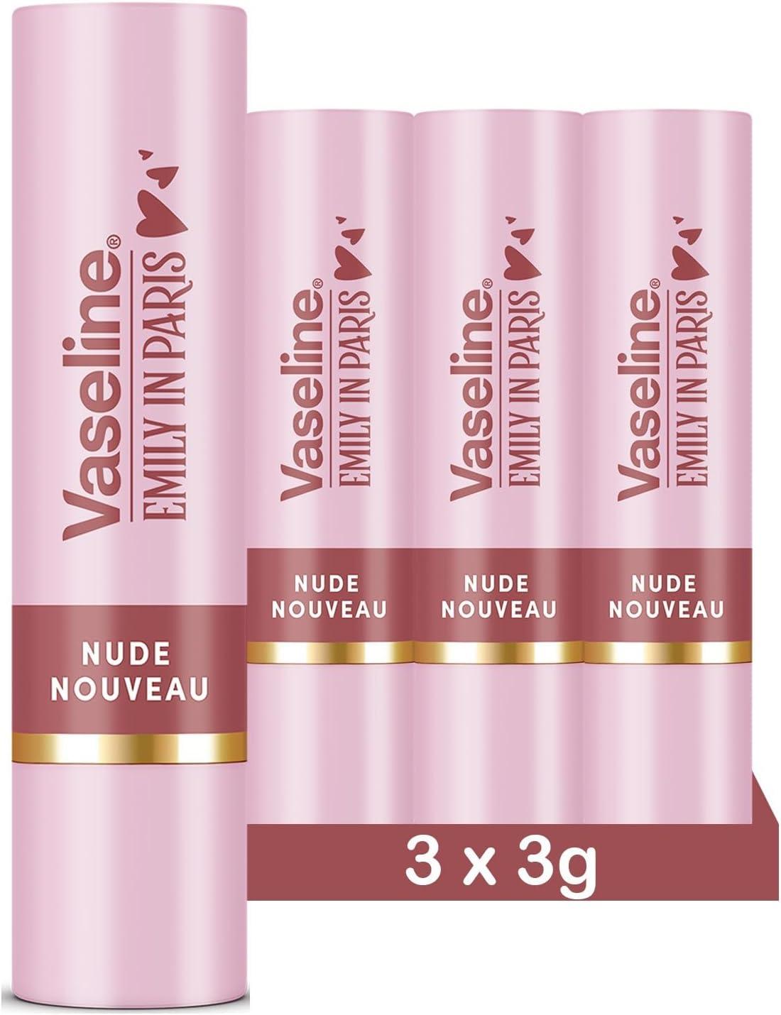 imageVaseline x Emily in Paris Parisian Pink Baume lvres teint Stick dition Limite Lot de 3 Parisian PinkNude