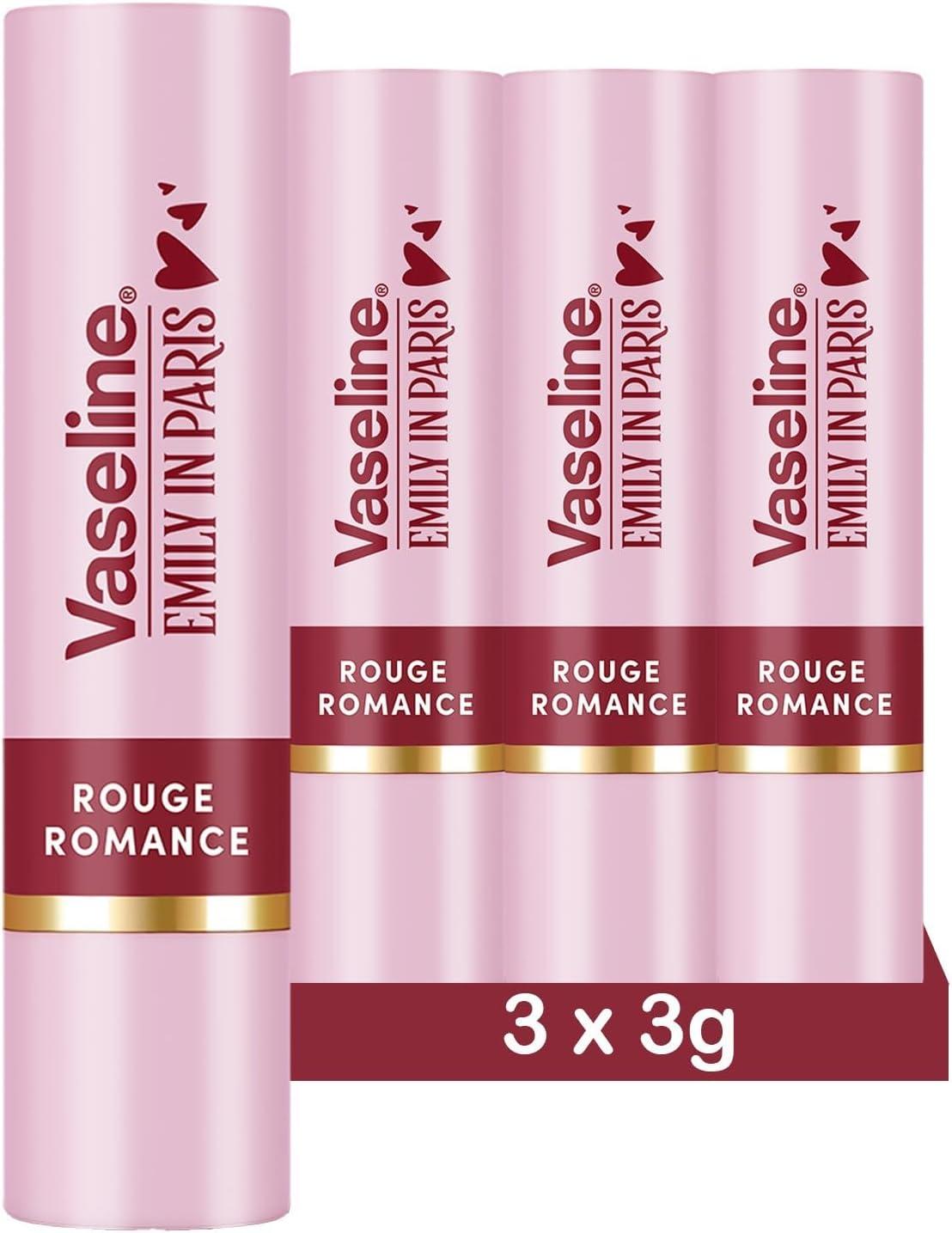 imageVaseline x Emily in Paris Parisian Pink Baume lvres teint Stick dition Limite Lot de 3 Parisian PinkRouge