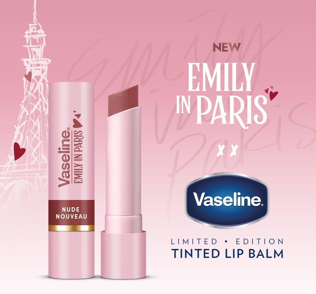 imageVaseline x Emily in Paris Rouge Romance Baume lvres teint Stick dition Limite Rouge RomanceNude