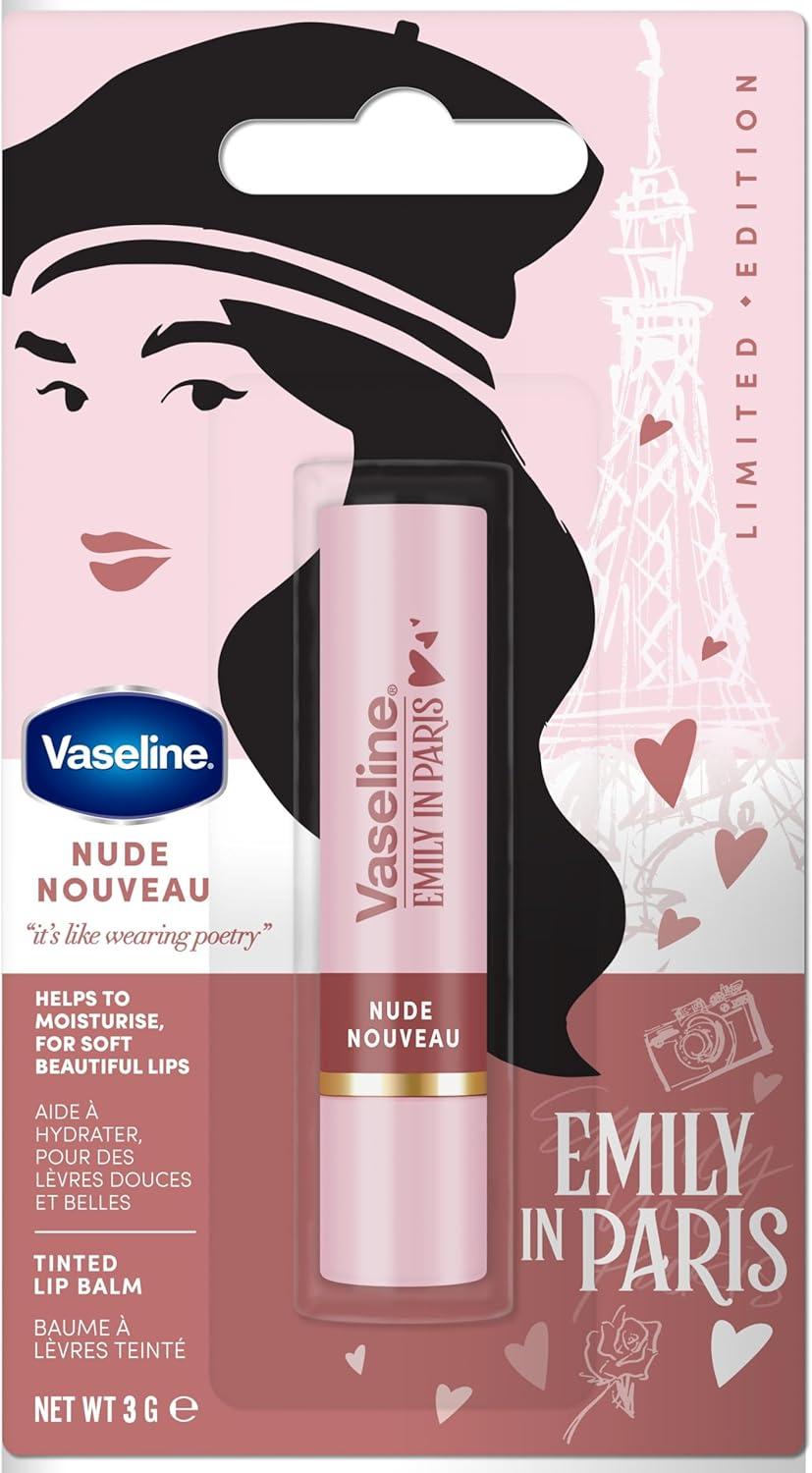imageVaseline x Emily in Paris Rouge Romance Baume lvres teint Stick dition Limite Rouge RomanceNude