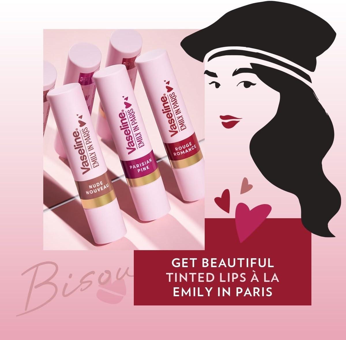 imageVaseline x Emily in Paris Rouge Romance Baume lvres teint Stick dition Limite Rouge RomanceRouge