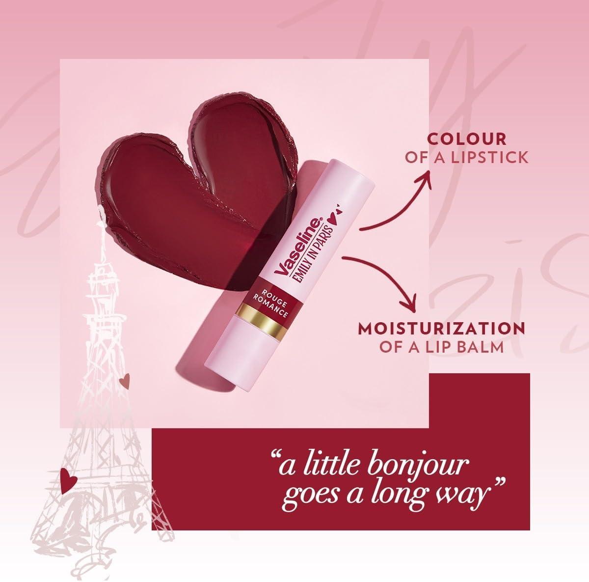 imageVaseline x Emily in Paris Rouge Romance Baume lvres teint Stick dition Limite Rouge RomanceRouge