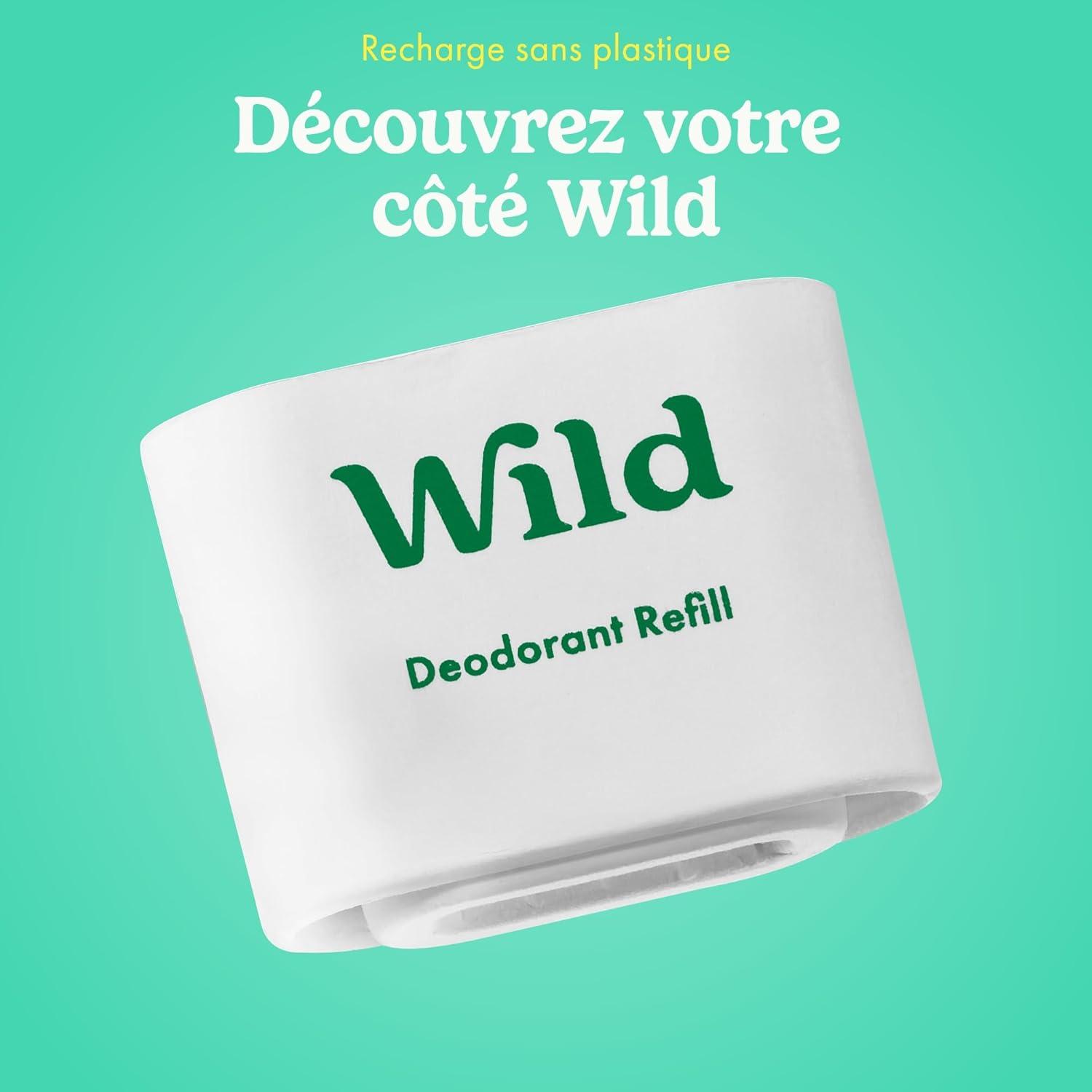 imageWild Dodorant Naturel Rechargeable Trio de recharges Fresh Cotton ampamp Sea Salt Sans Aluminium Vgan ampamp Ecologique Protection longue dure Ingredients Naturels 3 lots de recharges de 40gFrache Lot Vari de Recharge