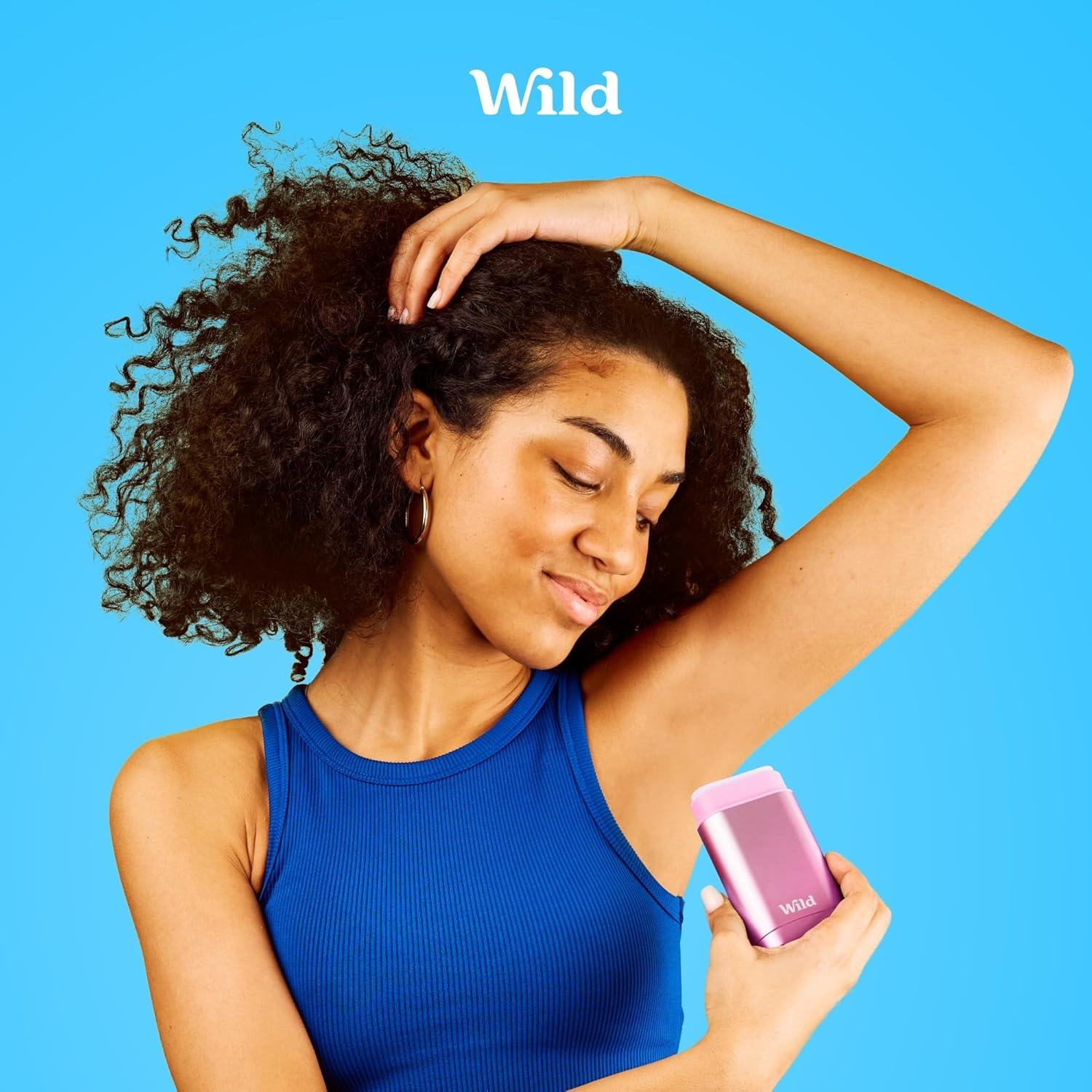 imageWild Dodorant Naturel Rechargeable Trio de recharges Fresh Cotton ampamp Sea Salt Sans Aluminium Vgan ampamp Ecologique Protection longue dure Ingredients Naturels 3 lots de recharges de 40gFresh Cotton Sea Salt