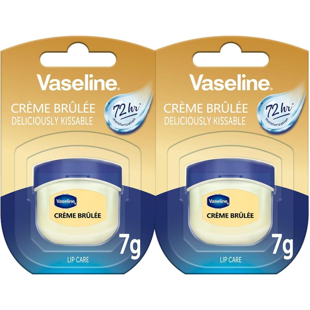 imageVaseline Lip Therapy 7G Crme Brle Baume lvres nourrissant pour une hydratation optimale 2x7g Crme Brle 2 PiceCrme Brle 2 Pice