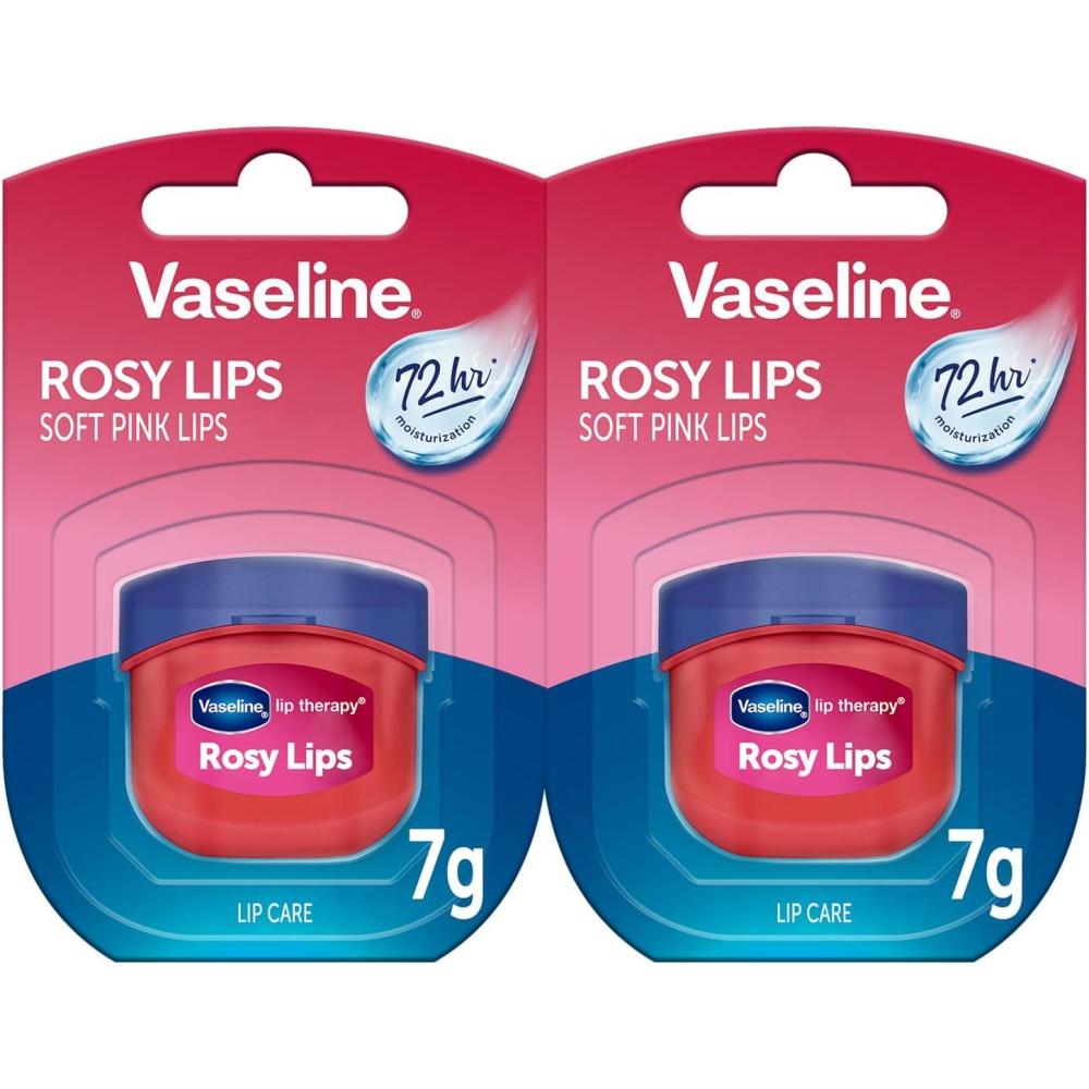 imageVaseline Lip Therapy 7G Rosy Baume lvres nourrissant pour une hydratation optimale Pack double 2 x 7g Rosy 2 PiceRoses