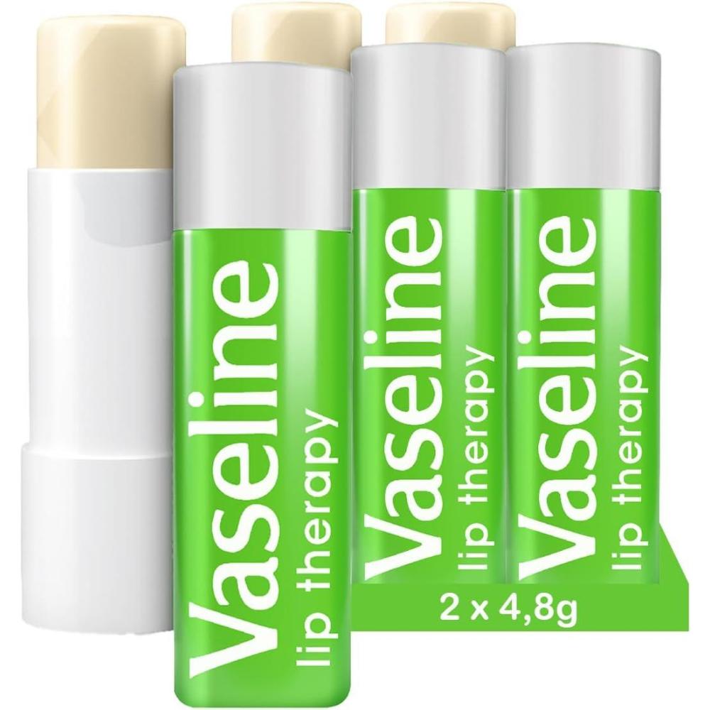 imageVaseline Lip Therapy Aloe Vera Baume lvres teint Rouge lvres laloe vera et la vitamine E Aloe Vera 2 x 48gAloe Vera 2 x 4 8g