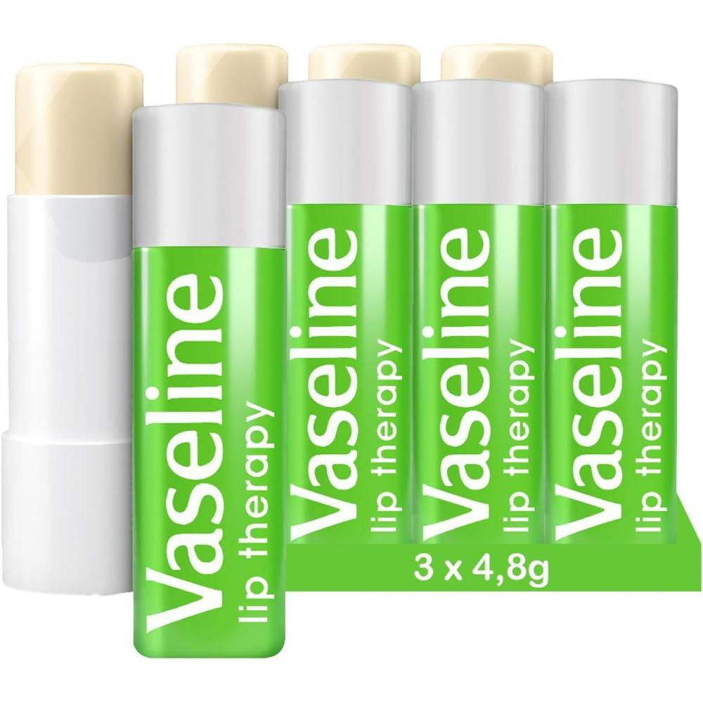imageVaseline Lip Therapy Aloe Vera Baume lvres teint Rouge lvres laloe vera et la vitamine E Aloe Vera 2 x 48gAloe Vera 3 x 4 8g