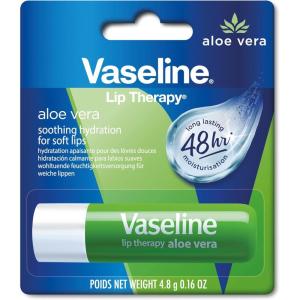Vaseline Lip Therapy Aloe Vera | Baume à lèvres teinté | Rouge à lèvres à l&rsquo;aloe vera et à la vitamine E (Aloe Vera 2 x 4,8g)(Aloe Vera 1 x 4 8g)