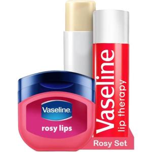 Vaseline Lip Therapy Rosy| Set de Baume à lèvres teinté nourrissant et Soin pour lèvres teinté Stick| Hydratant pour les lèvres (Rosy Set)(Rosy Set)