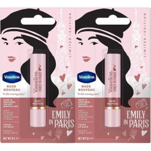 Vaseline x Emily in Paris Parisian Pink | Baume à lèvres teinté Stick | Édition Limitée | (Lot de 3 Parisian Pink)(Nude)