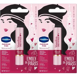 Vaseline x Emily in Paris Parisian Pink | Baume à lèvres teinté Stick | Édition Limitée | (Lot de 3 Parisian Pink)(Pink)
